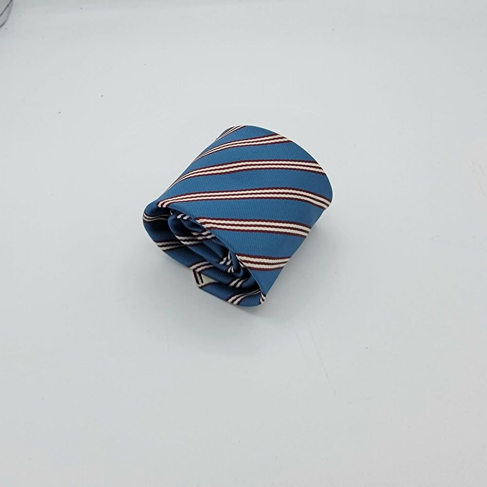 Mens Polyester Tie Blue Striped 56.5 x 3